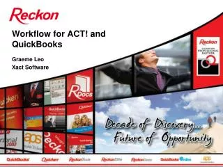 Workflow for ACT! and QuickBooks