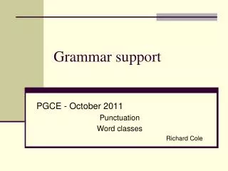 Grammar support