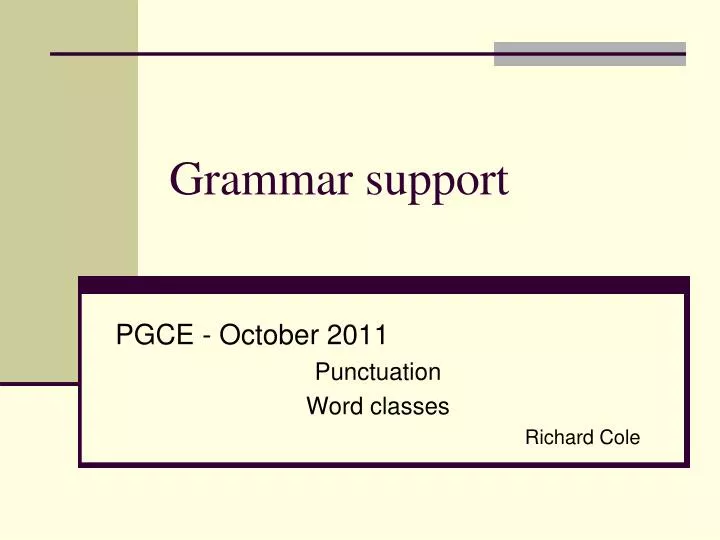 grammar support