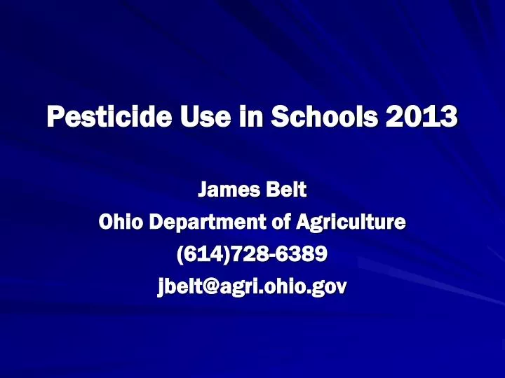 pesticide use in schools 2013