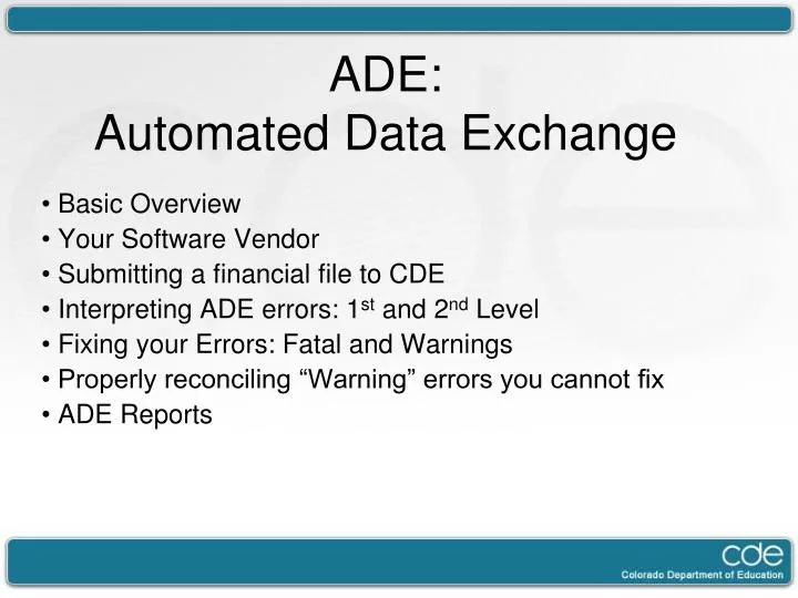 ade automated data exchange