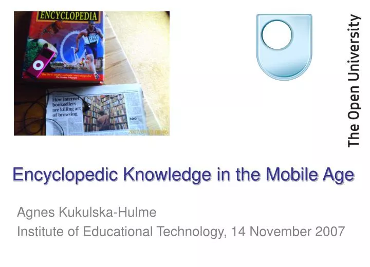 encyclopedic knowledge in the mobile age