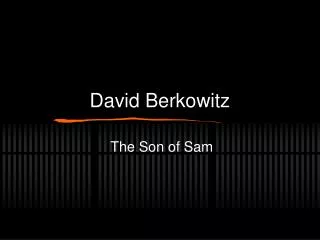 David Berkowitz