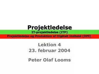 projektledelse it projektledelse itp projektledelse og produktion af digitalt indhold dpi