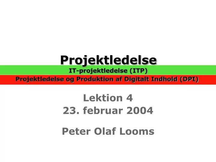 projektledelse it projektledelse itp projektledelse og produktion af digitalt indhold dpi