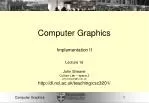 Advanced Clipping and Tessellation Techniques in Computer Graphics - slide 1