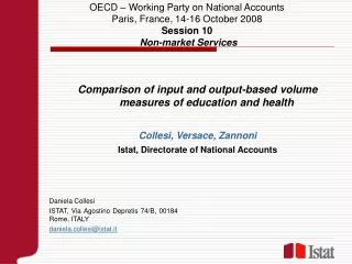 Comparison of input and output-based volume measures of education and health