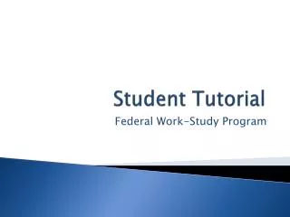 student tutorial