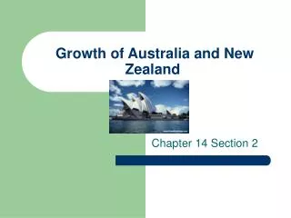 Growth of Australia and New Zealand