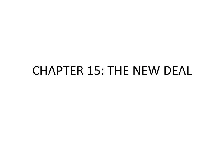 chapter 15 the new deal