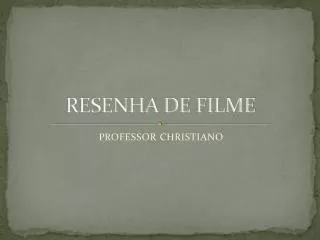 resenha de filme
