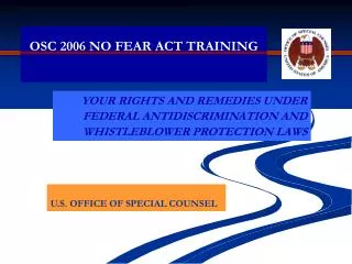 OSC 2006 NO FEAR ACT TRAINING