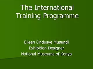 The International Training Programme