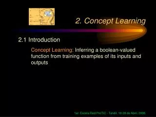 2. Concept Learning