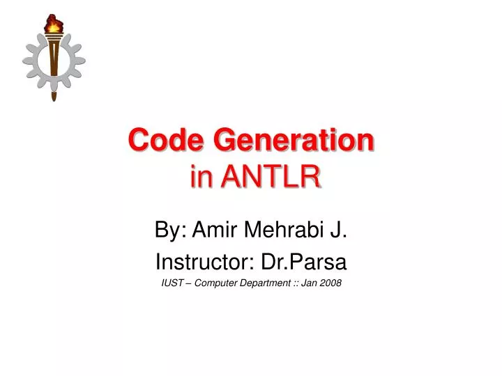 code generation in antlr