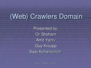 (Web) Crawlers Domain