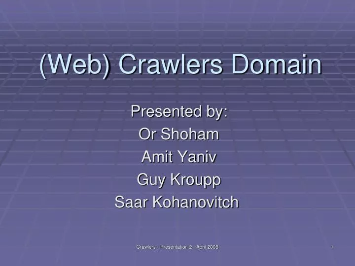 web crawlers domain