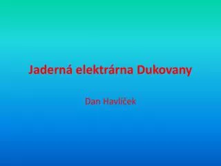jadern elektr rna dukovany
