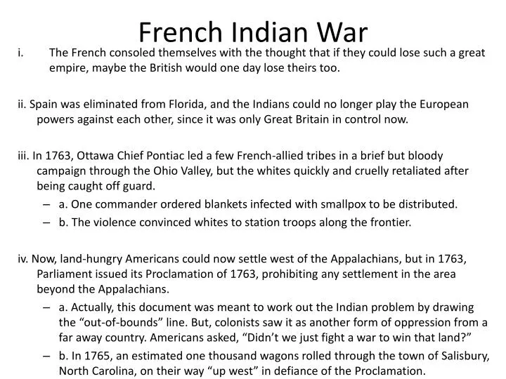 french indian war