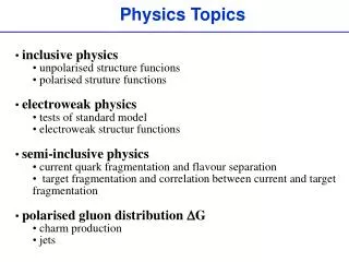Physics Topics
