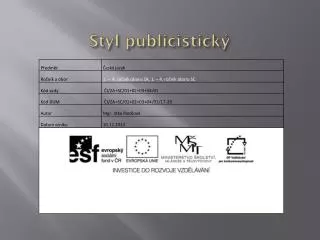 styl publicistick