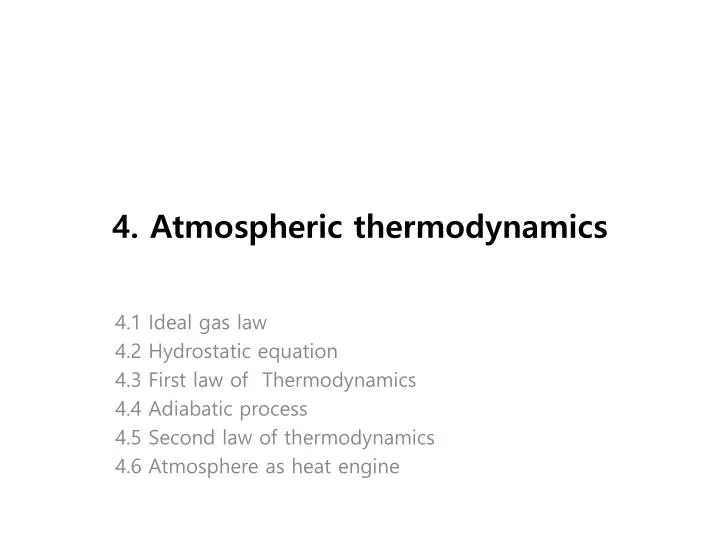 4 atmospheric thermodynamics