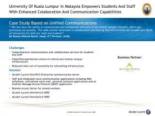 Case Study Based on Unified Communications
