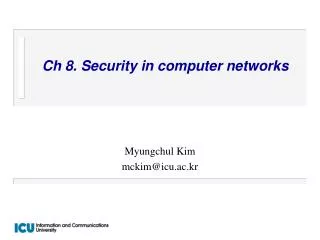 myungchul kim mckim@icu ac kr