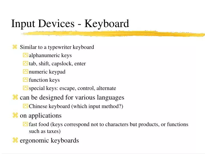 input devices keyboard