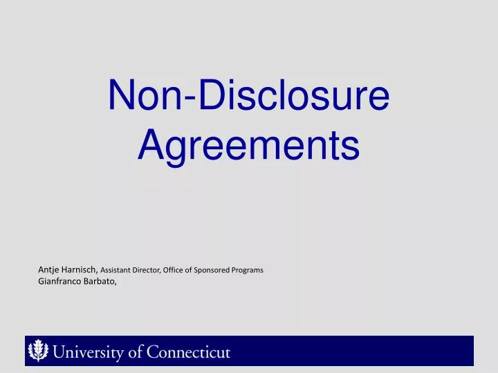 non disclosure agreements