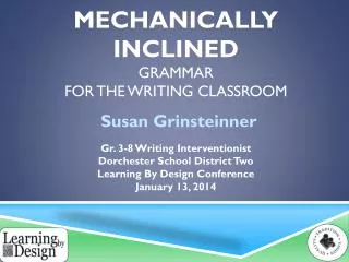mechanically inclined Grammar for the Writing Classroom