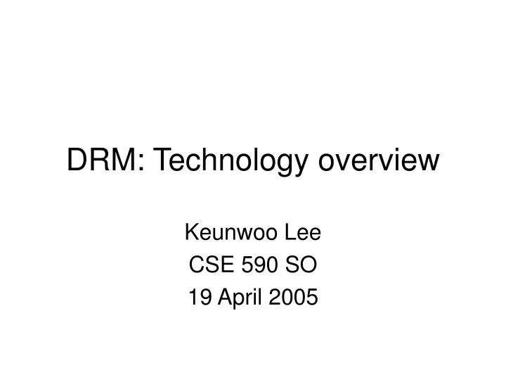drm technology overview