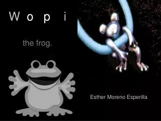 W o p i the frog.