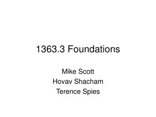 1363.3 Foundations