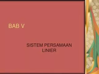 bab v