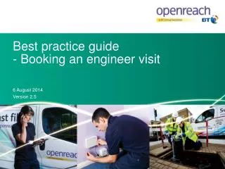 Best practice guide - Booking an engineer visit