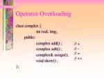 Understanding Operator Overloading in C++: Complex Numbers - slide 1