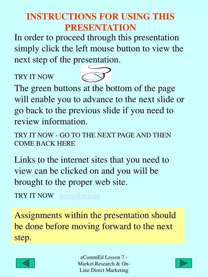 PPT INSTRUCTIONS FOR USING THIS PRESENTATION PowerPoint Presentation 