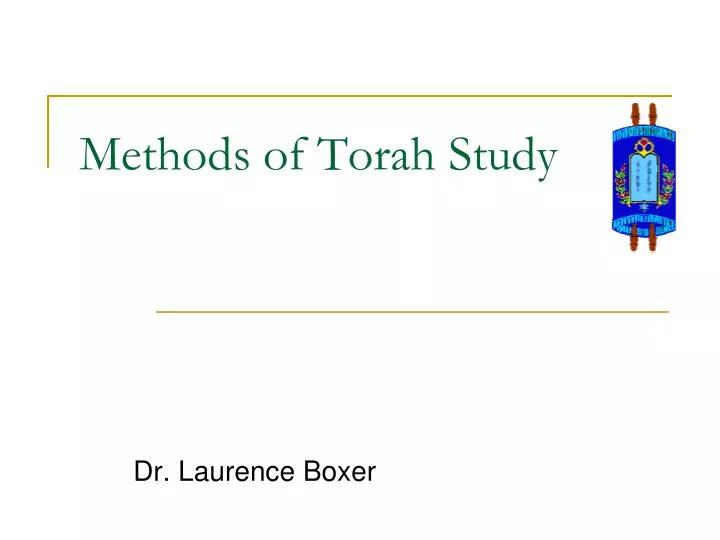 methods of torah study