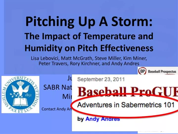 pitching up a storm the impact of temperature and humidity on pitch effectiveness