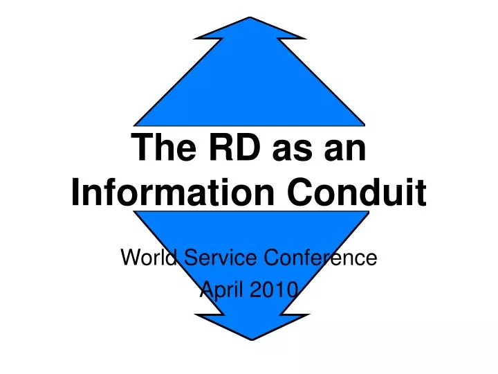 the rd as an information conduit