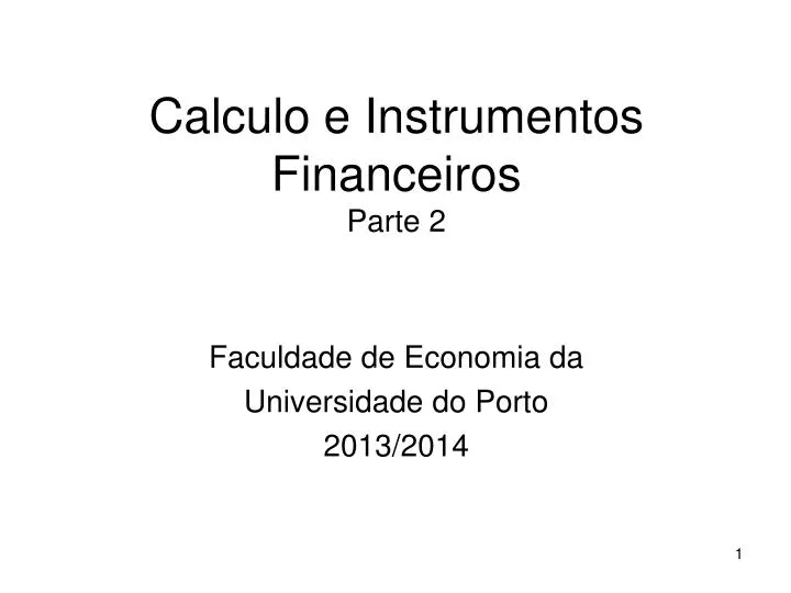 calculo e instrumentos financeiros parte 2