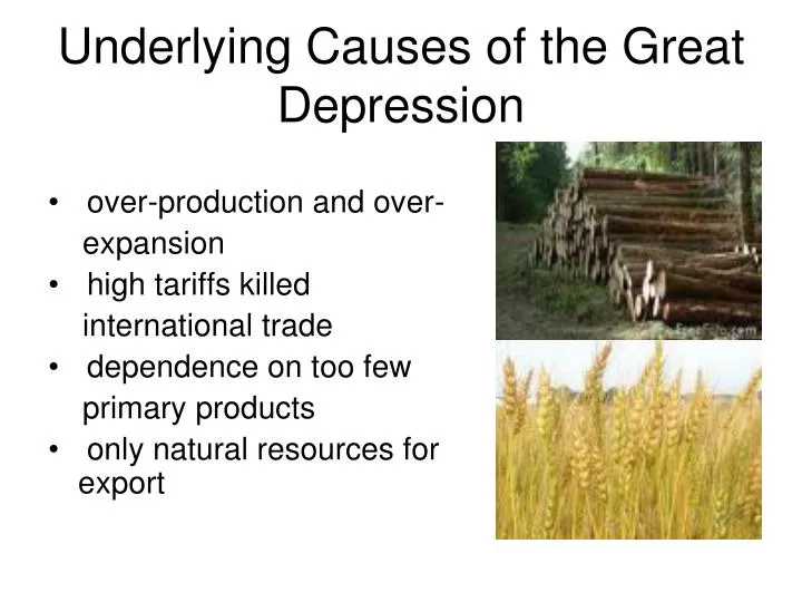 underlying causes of the great depression