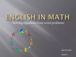 English in Math
