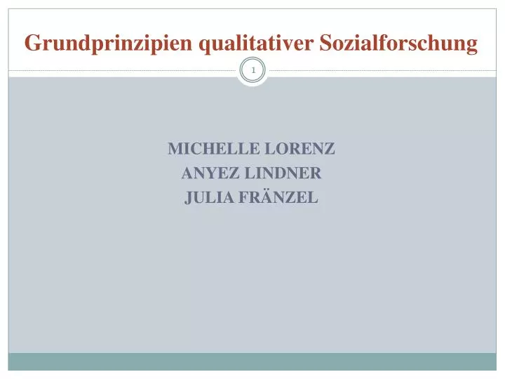 grundprinzipien qualitativer sozialforschung