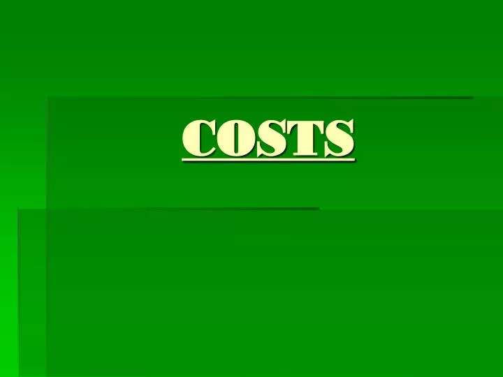 costs