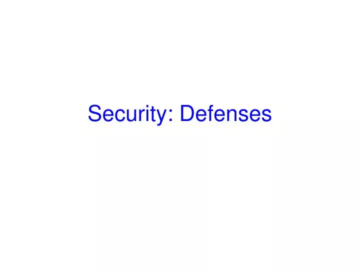security defenses