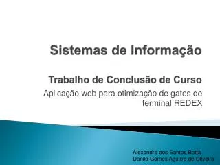 sistemas de informa o trabalho de conclus o de curso