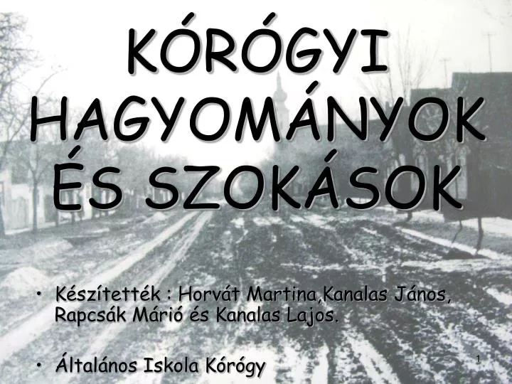 k r gyi hagyom nyok s szok sok