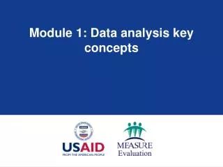 Module 1: Data analysis key concepts